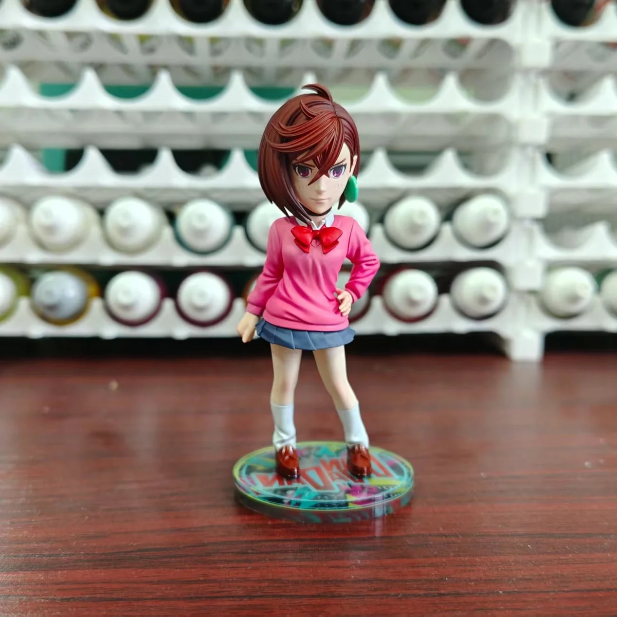 "Vibrant Ayase Momo WCF Dandadan figure captures her dynamic supernatural essence from various angles, highlighting the spirited pose and unique."