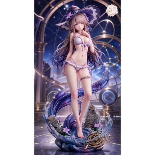 "Limited Edition Honkai Star Rail Herta 1/6 resin statue, featuring her dynamic starlit swimsuit, cosmic effects, and intricate character details."