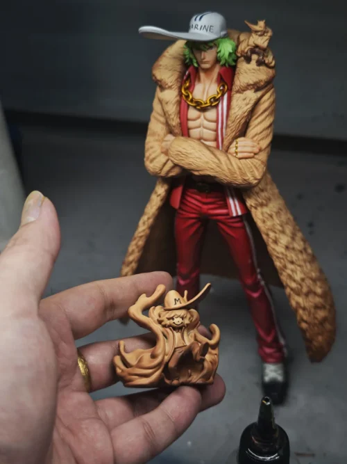 "Dynamic Prince Grus One Piece statue, an ultra-limited Longhu Studio exclusive. Captures his commanding pose, intricate uniform, and rugged base."