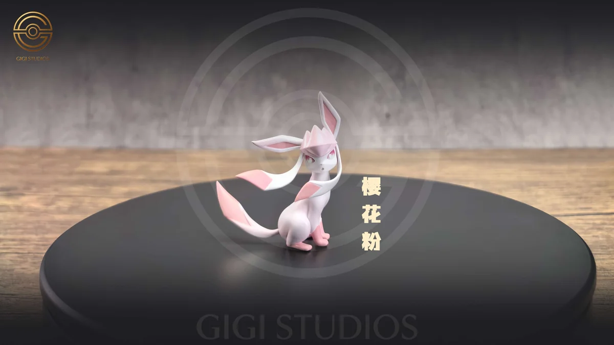 "Premium GIGI Studio 1/20 Glaceon Pokemon figure, displaying its exclusive multi-color design, elegant dynamic poses, and intricate icy details."