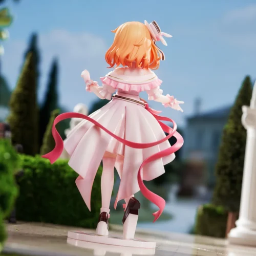 "Charming Cocoa Dress Ver. statue from Is the Order a Rabbit? showing her elegant flowing dress and sweet expression from multiple angles."