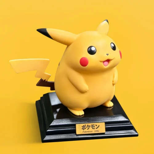 "Multiple views of the premium 1/10 Pikachu 30th Anniversary Retro Pixel Art figure, revealing its iconic pixelated design and intricate sculpted."
