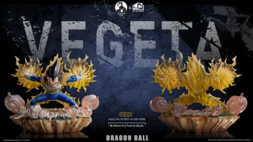 "Limited Edition 1/6 Dynamic Vegeta Energy Blast Dragon Ball Z statue, capturing the powerful Saiyan warrior in a dynamic battle pose with intricate."