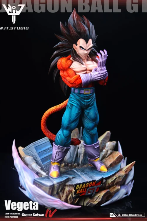 "Dynamic 1/6 & 1/4 Super Saiyan 3 Goku Dragon Ball Z resin statue. Powerful iconic action pose with intense energy effects."