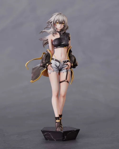 Dynamic 1/6 scale Limited Edition Honkai Star Rail Stelle GK resin statue, featuring the iconic Trailblazer in a premium pose with her playful raccoon style/