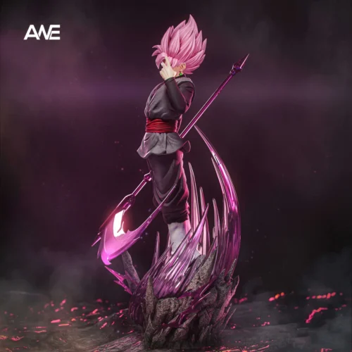"Goku Black Super Saiyan Rose ANE Studio resin statue, limited to 99 units. Features dynamic pose, powerful aura, intense transformation.“