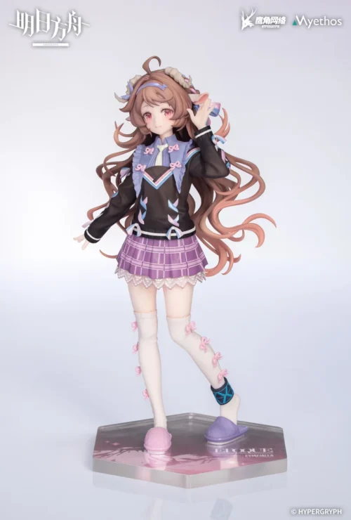 "Authentic Myethos Arknights Eyjafjalla 1/8 scale figure. Serene 'The Story After VER.' statue, elegant details shown from multiple angles."
