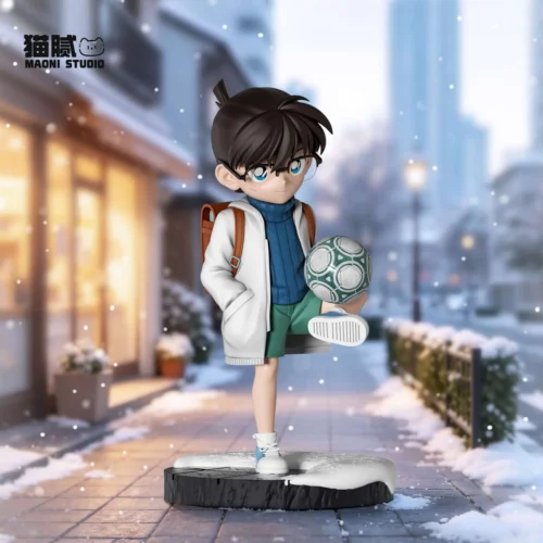 "Premium 1/6 Kicking Conan Detective Conan resin statue by MAONI Studio, a limited edition dynamic figure capturing iconic agility mid-kick."