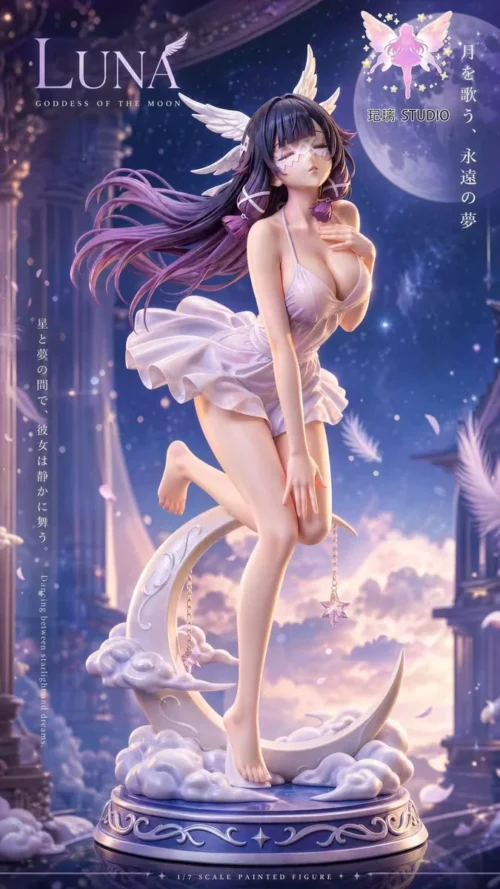 "Discover the exquisite, limited edition 1/6 Columbina Genshin Impact resin statue by Qili Studio, embodying ethereal beauty and enigmatic grace."