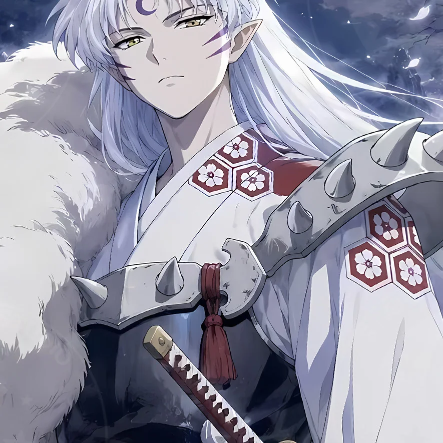 "Premium Sesshomaru decorative painting by Xingkong Studio, showcasing its limited edition hand-numbered collector's print with mystical celestial."