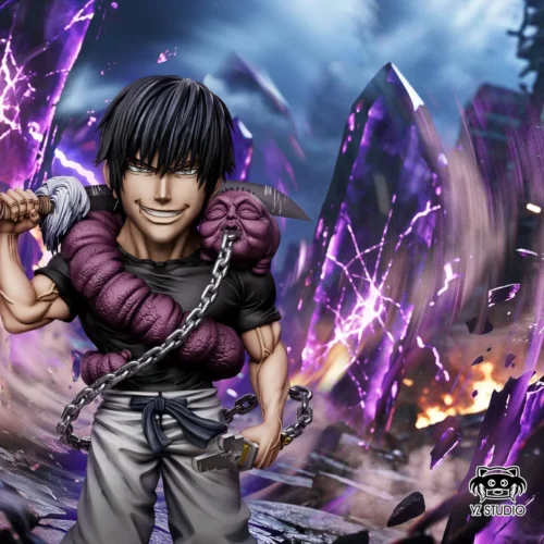 "Premium YZ Studio Toji Fushiguro Jujutsu Kaisen WCF PU figure, dynamically posed and meticulously detailed, shown from various angles in the gallery."