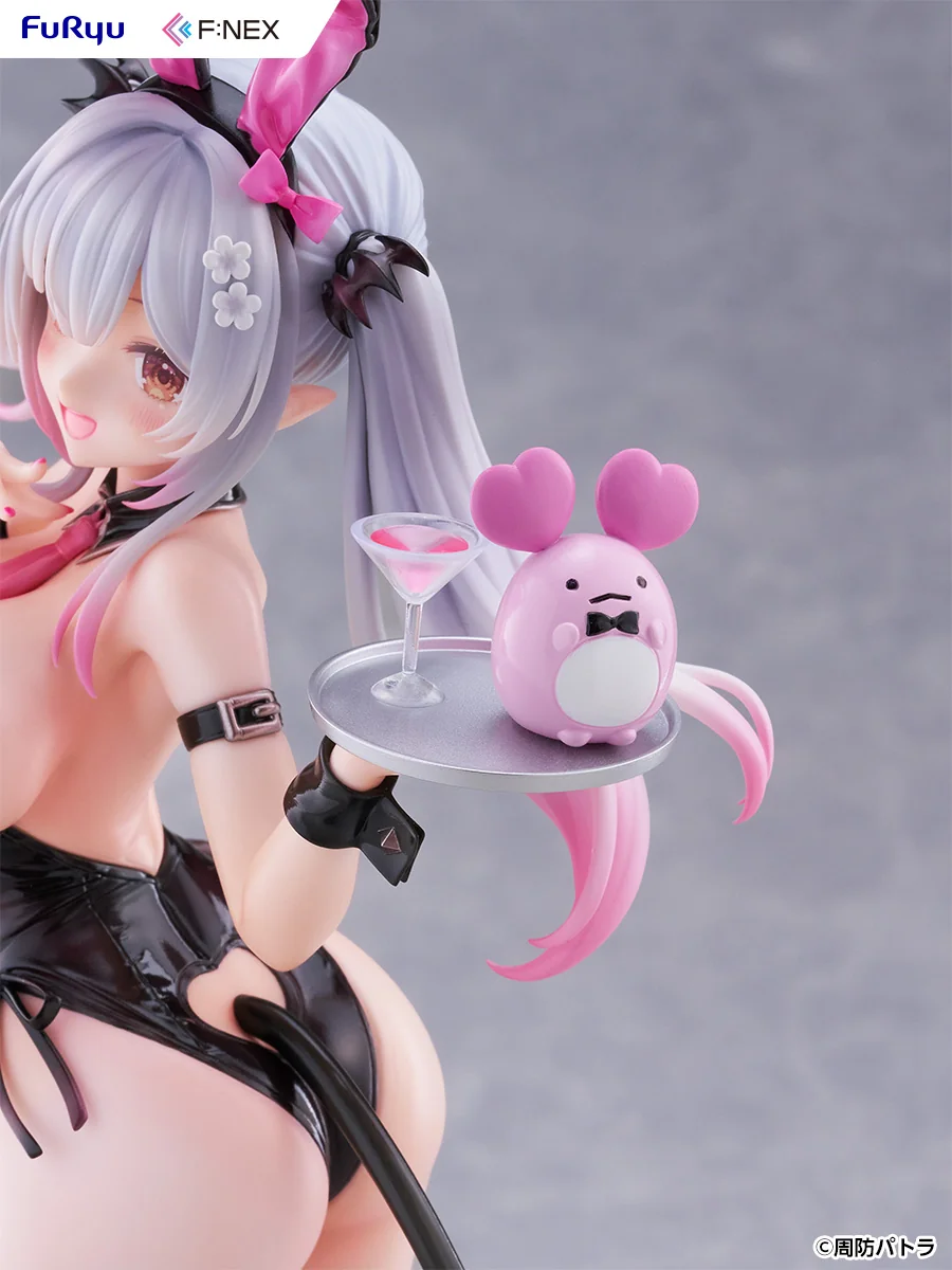 "Official 1/6 Suou Patra Bunny Girl figure by F:NEX, showcasing dynamic pose, intricate sculpted details, and vibrant personality from multiple angles."