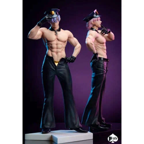 "Poly Studio's ultra-limited 1/6 Panty & Stocking Angel Brothers figure. Dynamic poses, vibrant colors, anime style, intricate details."
