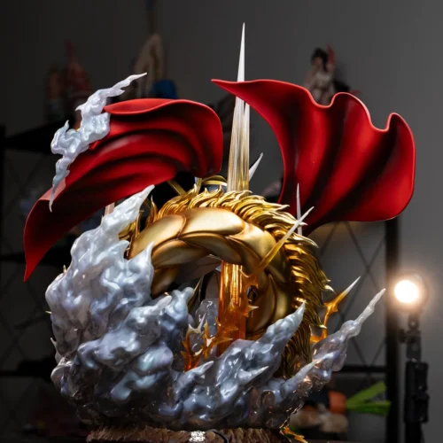 "Sword King Ryujinmaru & Wataru LED figure gallery showcasing its epic scale, dynamic pose, luminous effects, and sculpted details from various angles."
