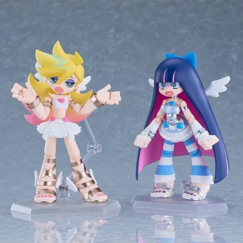 "Main image of the dynamic Panty & Stocking Angel Ver. figma movable figure set, highlighting the iconic, highly poseable anime duo with vibrant."