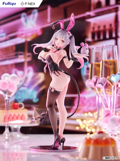 "Official 1/6 Suou Patra Bunny Girl figure by F:NEX, showcasing her dynamic and alluring pose with intricate details and vibrant personality."
