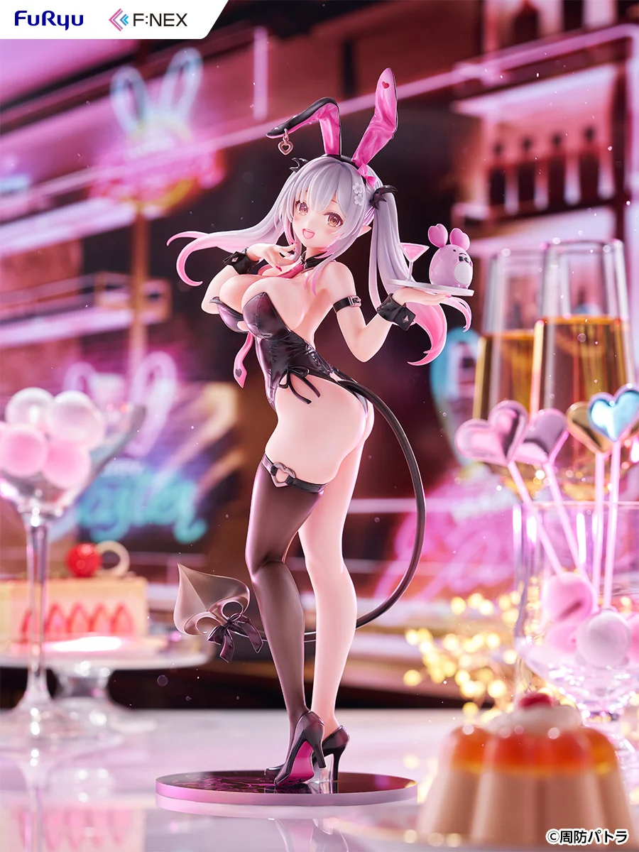 "Official 1/6 Suou Patra Bunny Girl figure by F:NEX, showcasing her dynamic and alluring pose with intricate details and vibrant personality."