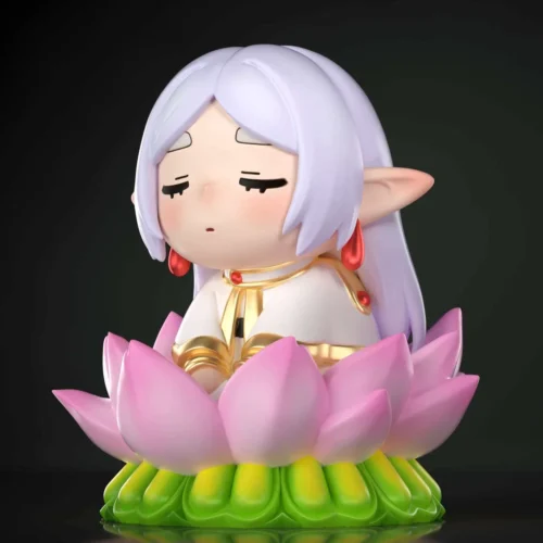 "Exclusive Frieren resin statue. Highlights her unique meditative lotus pose and intricate base. Premium limited edition Frieren figure."
