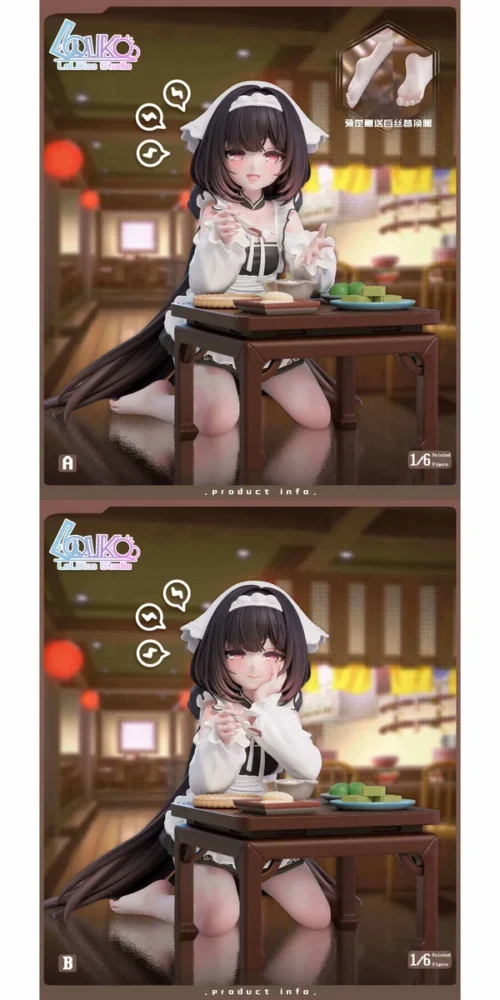 "Changfeng Mama Figure 1/6 scale premium resin statue by Lolikoo Studio, showcasing the charming schoolgirl in a dynamic, adorable pose with interchan."