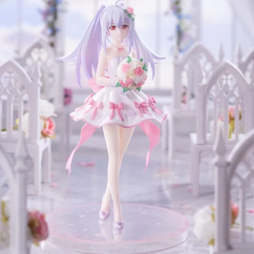 "Good Smile Company's Plastic Memories Isla Wedding ver. 1/7 scale figure. Graceful pose, white dress, bouquet, exquisite sculpting."