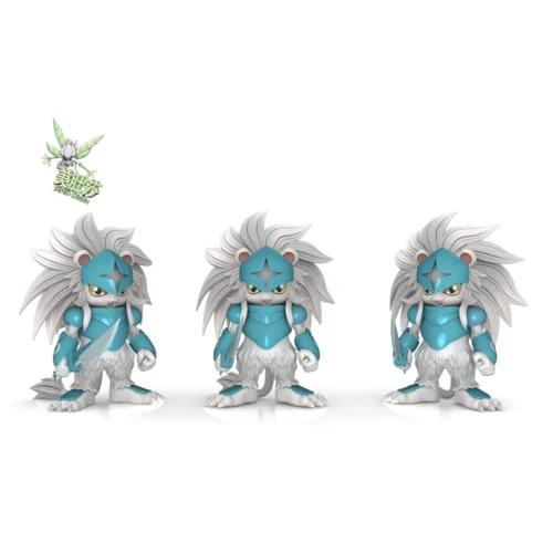 "Exclusive limited edition 7.3cm Spartanmon Digimon resin statue by Medusa Studio. Multiple views highlight intricate armored details and dynamic."
