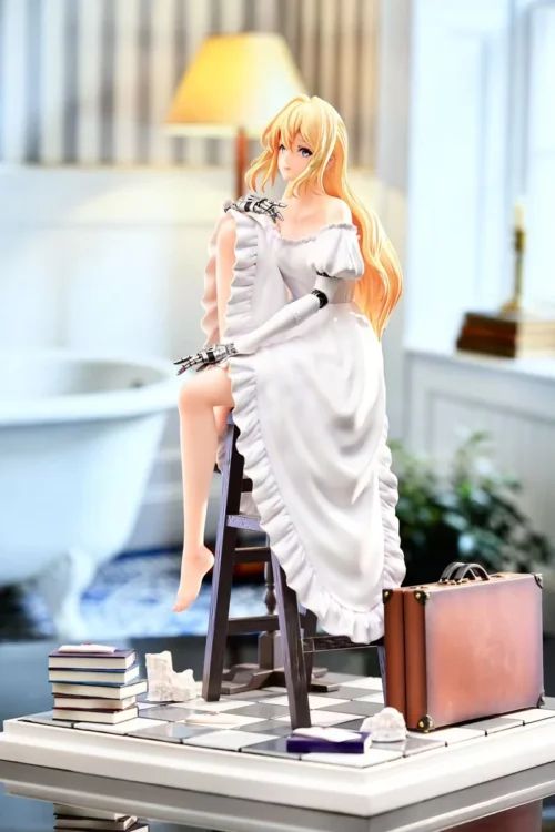 "Dynamic and elegant 1/6 scale Violet Evergarden collectible statue, featuring intricate details and an expressive pose from HS Studio."