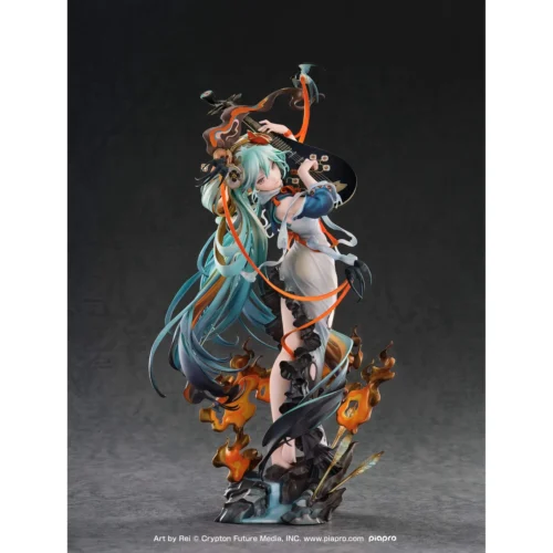 "Hatsune Miku Ambush Ver. Reissue figure, a premium GSC Vocaloid statue capturing Miku's iconic, dynamic Chinese warrior style with a sword."