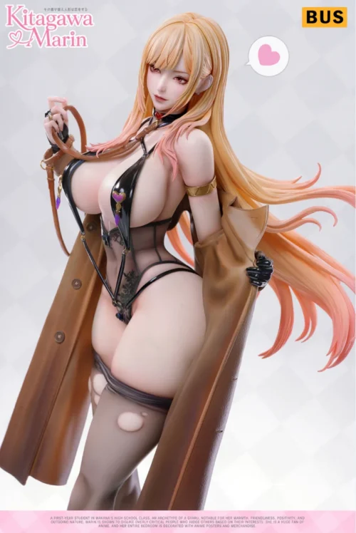 "Premium 1/4 Marin Kitagawa resin statue from My Dress-Up Darling by BUS Studio. Hyper-realistic details capture her iconic look beautifully."