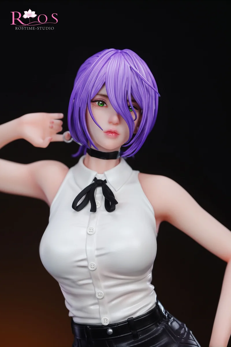 "Chainsaw Man Reze Bomb Devil 1/6 scale dynamic statue showcasing both dual head sculpts from multiple angles, highlighting premium explosive action."