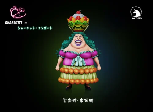 "Dynamic Charlotte Compote One Piece Statue by MDS Studio, showcasing fierce detail and the exclusive Homies bonus. A premium anime collectible."
