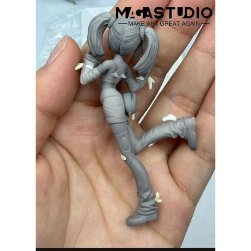 "Dynamic 1/20 Coral Pokémon Trainer statue by Maga Studio, showcasing her vibrant pose and unique magnetic single-foot support from multiple premium."