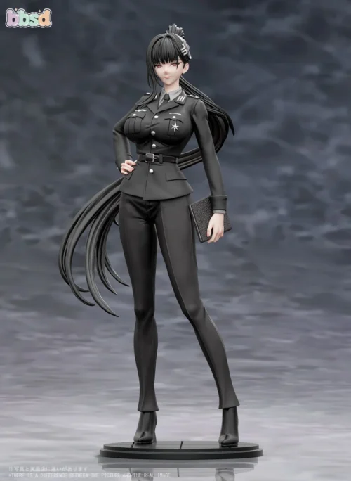 "Dynamic 1/6 Female Officer Figure: A limited edition original resin statue, showcasing intricate military uniform details and a powerful stance."