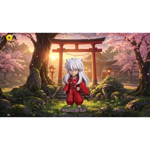 "Limited edition Inuyasha WCF figure by AoA Studio, capturing his iconic standing pose on a detailed natural grass base. Complete your collection."