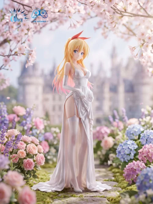 "Premium 1/6 Kirisaki Chitoge evening gown figure, capturing her exquisite elegance and sophisticated grace. A must-have limited Nisekoi statue."