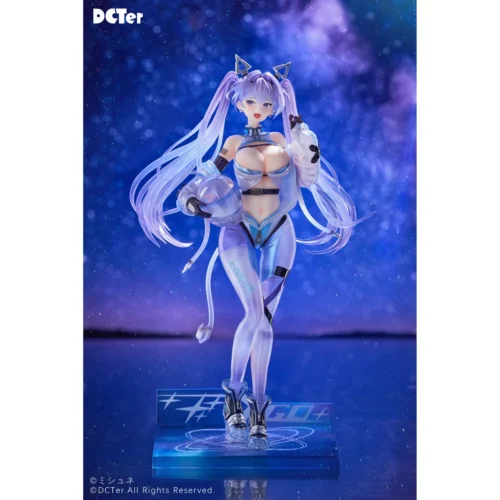 "Aira Figure: Stunning 1/7 Original Statue by DCTer Studio. Ethereal girl with celestial design, stars, and crescent moon. A premium collectible."