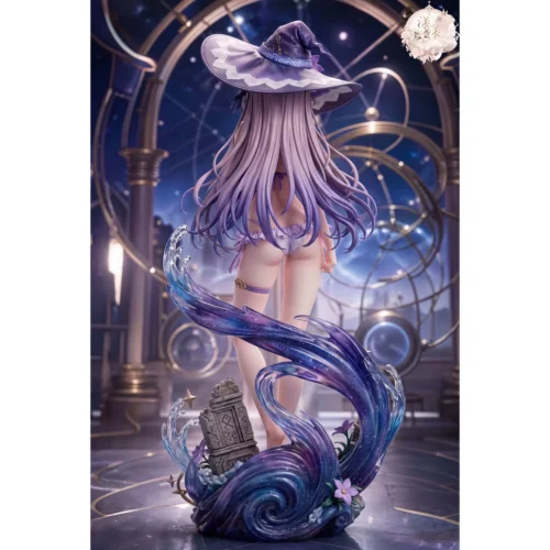 "Limited Edition 1/6 Honkai: Star Rail Herta Starlit Swimsuit Witch resin statue, multiple angles revealing intricate cosmic details."