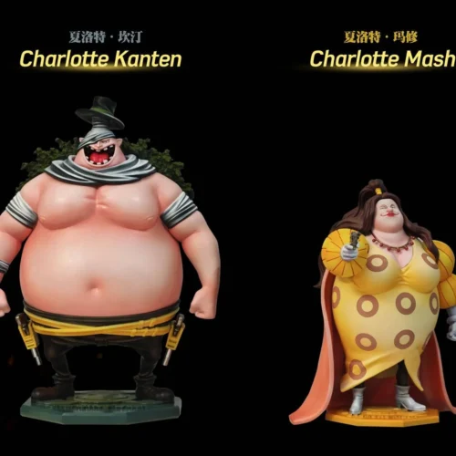 "Limited edition Kanding & Mashu One Piece resin statue by Xiaohei Black Studio, showcasing dynamic action, vibrant colors, and intricate base details."