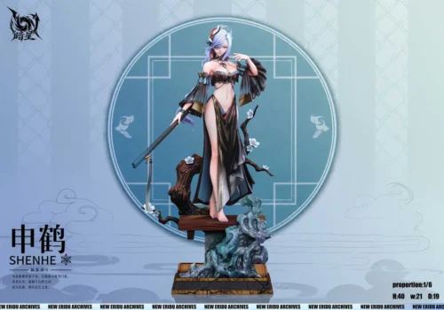"Limited Edition 1/6 Shenhe & Ganyu Genshin Impact resin statue by Dark Star Studio. Elegant Guofeng style and intricate sculpted details."