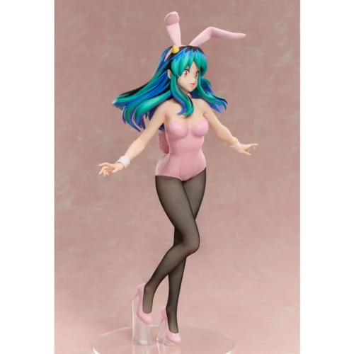 "Captivating Lum Bunny Girl statue from Urusei Yatsura by Union Creative Studio. This 46.5cm figure, shown from a dynamic angle, highlights alluring."