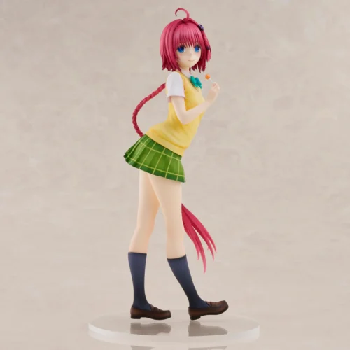 "Exquisitely detailed Mea Kurosaki To Love-Ru Darkness school uniform figure by Union Creative, highlighting dynamic pose and intricate sculpted."