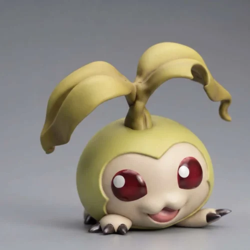 "Life-size Tanemon Digimon resin statue by Take A Nap Studio. Adorable and sleepy, detailed from all angles, highlighting its cozy, relaxed pose."
