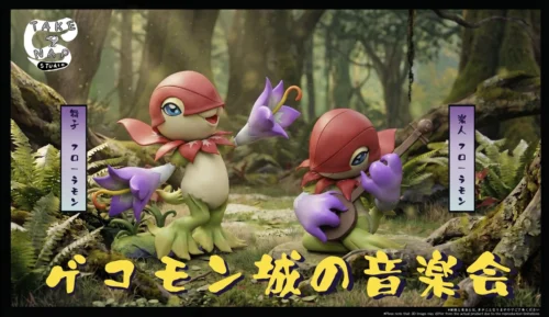 "Limited Edition Digimon Palmon Concert Resin Figures by Take A Nap Studio, showcasing whimsical and vibrant Palmon in dynamic concert poses."