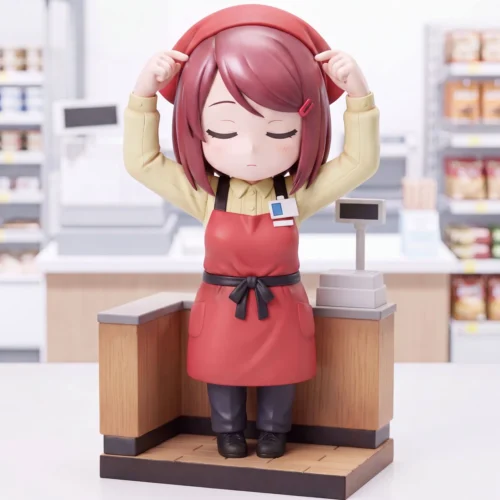 "Zhìmèng Studio Chibi Miss Yamada & Friend limited diorama. Intricate sculpture details of the unique back alley slice of life scene shown from artist."