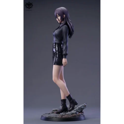 "Starlight Studio 1/4 Reze Chainsaw Man statue. Dynamic, explosive pose, dangerous elegance, and premium PU sculpt details from various angles."
