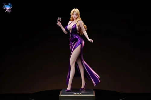 "Limited Edition 1/6 Vermouth resin statue: mysterious Vermouth figure in a dynamic action pose with flowing coat and pistol."