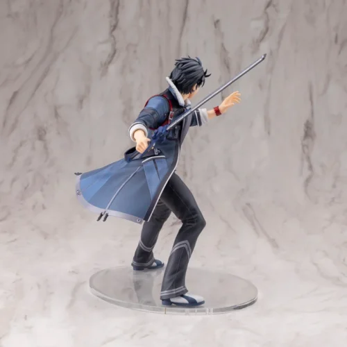 "Dynamic Van Arkride Kotobukiya JRPG statue, with detailed views capturing his cool demeanor and intricate Kuro no Kiseki design."