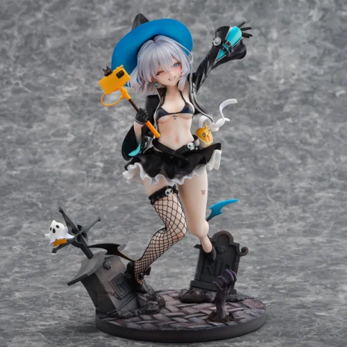 "Premium Azur Lane Adal Witch's Heartbeat Magic statue in a dynamic, enchanting pose. Showcases intricate details, vibrant magic, and translucent."
