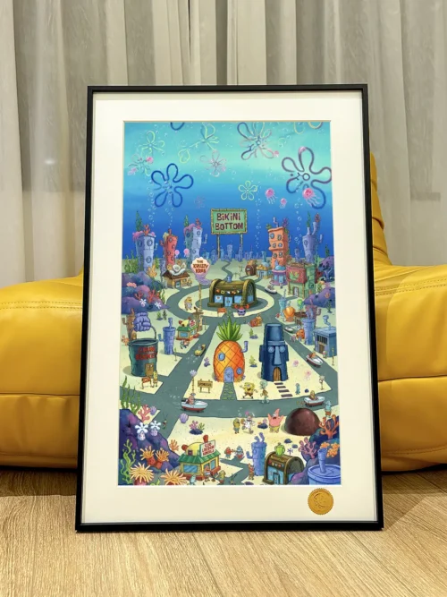 Bikini Bottom Decorative Painting - SpongeBob SquarePants - Xingkong Studio - Image 1