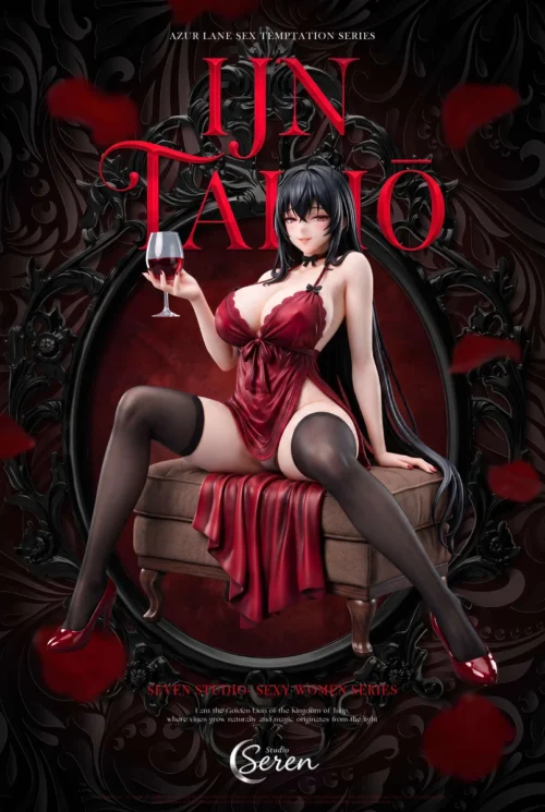 "Exclusive 1/6 Azur Lane Taihou 'Wine Banquet' statue, capturing Taihou's alluring elegance in a stunning evening gown. A premium, limited edition."