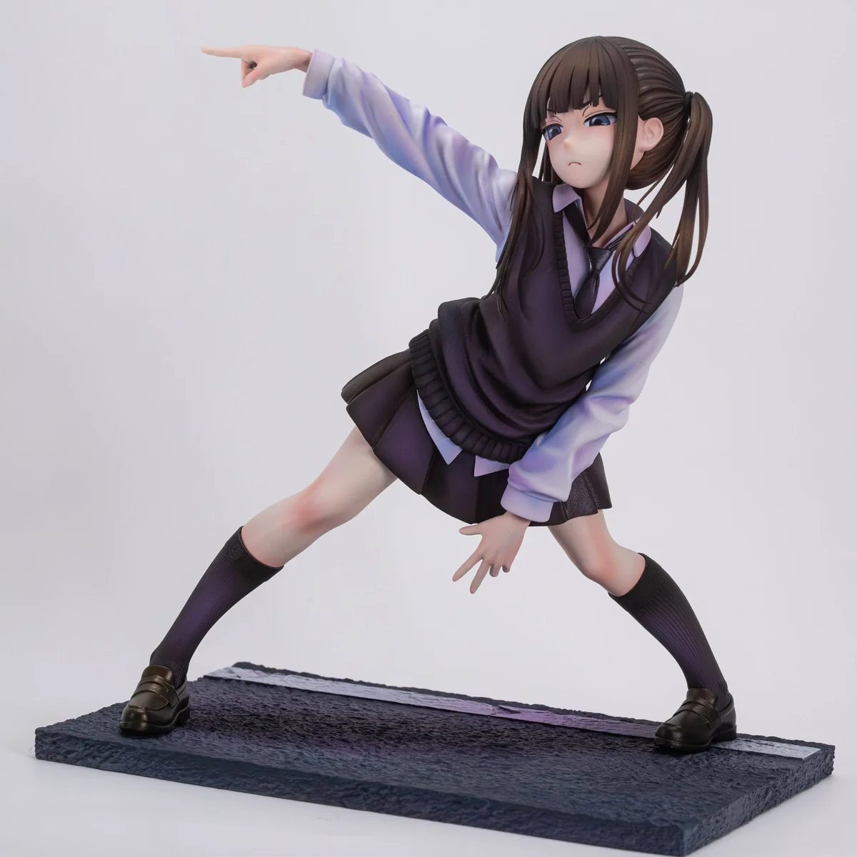"Exquisite Hoshino Twin Tail Schoolgirl figure by QAQ-Studio, showcasing her dynamic pose and vibrant details from multiple angles, highlighting."
